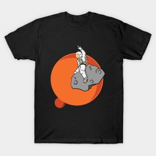 Astronaut Riding an Asteroid T-Shirt